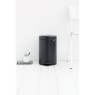 Brabantia Newlcon Pedal Bin 12L Plastic Bucket Matt Black