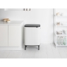 Brabantia BO Touch Bin Hi 2x 30L Plastic Bucket White