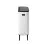 Brabantia BO Touch Bin Hi 2x 30L Plastic Bucket White