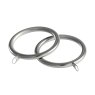 Saxham Pack of 8 Curtain Rings Satin Silver
