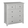 Hamilton 2+3 Drawer Bedside Chest Grey