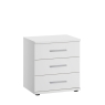 Cleveland 3 Drawer Bedside White