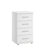 Cleveland 4 Drawer Narrow Chest White