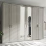 Cleveland 6 Door Mirrored Wardrobe Champagne