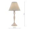 Laura Ashley Ellis Grey Satin-Painted Table Lamp With Ivory Shade