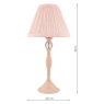 Laura Ashley Ellis Pink Satin-Painted Table Lamp With Blush Shade