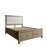 Harleston bed frame fabric headboard and drawers