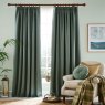 Laura Ashley Stephanie Pencil Headed Curtains Fern