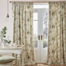Laura Ashley Gosford Pencil Headed Curtains Lined Sage