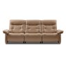 Mary Upholstered Arm 3 Seater Leather Front