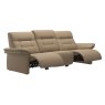 Mary Upholstered Arm 3 Seater Leather Double Recline