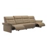 Mary Upholstered Arm 4 Seater Leather Double Recline