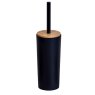 Sonata Toilet Brush & Holder Black-Bamboo