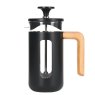 La Cafetiere Pisa 3 Cup Black/Wood Handle