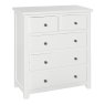Hamilton 2+3 Drawer Bedside Chest White