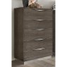 Havana 5 Drawer Tallboy Silver Birch
