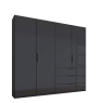 Montego 4 door wardrobe graphite