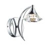 Luther Wall Light Polished Chrome Crystal