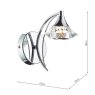 Luther Wall Light Polished Chrome Crystal