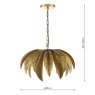 Dar Cara Ceiling Pendant Antique Gold