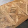 rustic 6-8 seater extending table close up