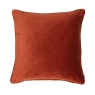 Luxe 43cm Velvet Piped Cushion Paprika