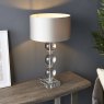 Clare Crystal Glass Three Sphere Table Light With Mink Shade