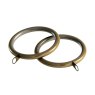 Saxham Pack of 8 Curtain Rings Antique Brass