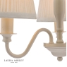 Laura Ashley Ellis Satin Cream 3 Light Chandelier with shades