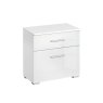 laguna 2 drawer bedside chest white