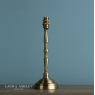 Laura Ashley Corey Antique Brass Candlestick Table Lamp With Midnight Blue Shade