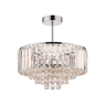 Laura Ashley Vienna Crystal & Polished Chrome 3 Light Semi Flush Ceiling Light