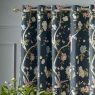 Laura Ashley Summer Palace Eyelet Headed Curtains Lined Midnight