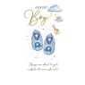 Birth Boy - Mobile & Booties Greetings Card