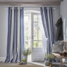 Laura Ashley Tiverton Eyelet Headed Curtains Denim