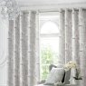 Laura Ashley Tregaron Eyelet Headed Curtains Silver