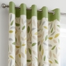 Fusion Beechwood Eyelet Headed Curtains Lined Green