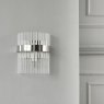 Laura Ashley Alexa 2lt Wall Light Polished Nickel Glass