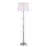 Laura Ashley Bradshaw Floor Lamp Polished Nickel & Ribbed Glass With Shade 