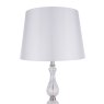 Laura Ashley Bradshaw Floor Lamp Polished Nickel & Ribbed Glass With Shade 