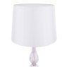 Laura Ashley Bradshaw Table Lamp Polished Nickel & Ribbed Glass With Shade 