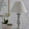 Laura Ashley Chedworth Table Lamp Concrete & Polished Nickel With Shade