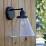 Laura Ashley Isaac Outdoor Wall Light Charcoal Glass IP44