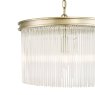 Laura Ashley Manon 3lt Pendant Champagne Clear Glass 