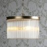 Laura Ashley Manon 3lt Pendant Champagne Clear Glass 