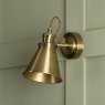 Laura Ashley Rufus Single Spotlight Antique Brass