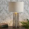 Laura Ashley Star Table Lamp Antuque Brass Glass With Shade 