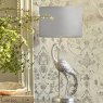 Laura Ashley Tregaron Heron Table Lamp Silver With Shade