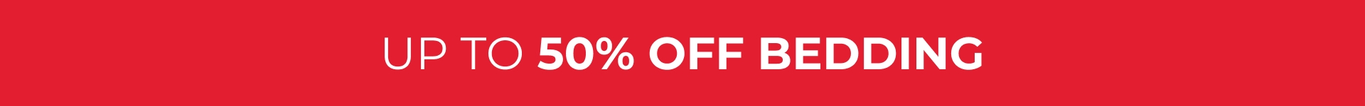 Up to 50% off bedding